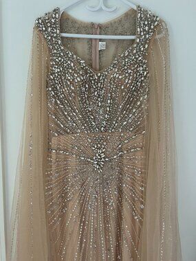 Beaded Mermaid Gown Dress – Wedding, Prom, Gala & Formal Events – US 4